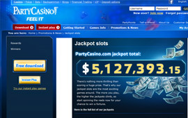 Gold Mega Jackpot has been won at Party Casino